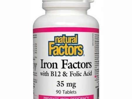 Natural factors - iron factors b12 folic acid - 90 tabs on Sale