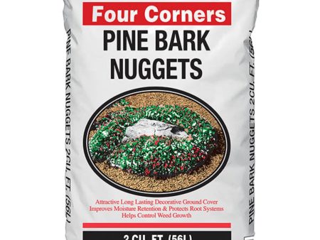 Pine Bark Nuggets Mulch  2 cf bag For Sale