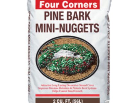 Pine Bark Mini Nuggets Mulch 2 cf bag For Sale