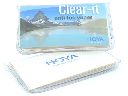 Hoya Clear It Anti-Fog Wipe + Microfiber Cloth Online now