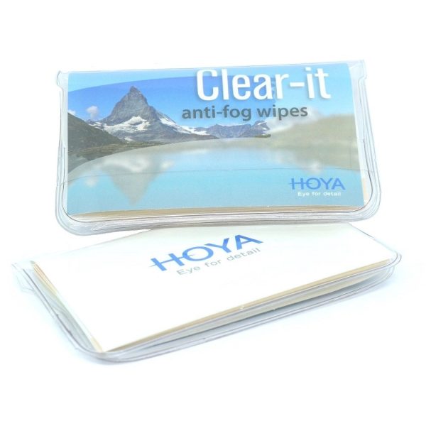 Hoya Clear It Anti-Fog Wipe + Microfiber Cloth Online now